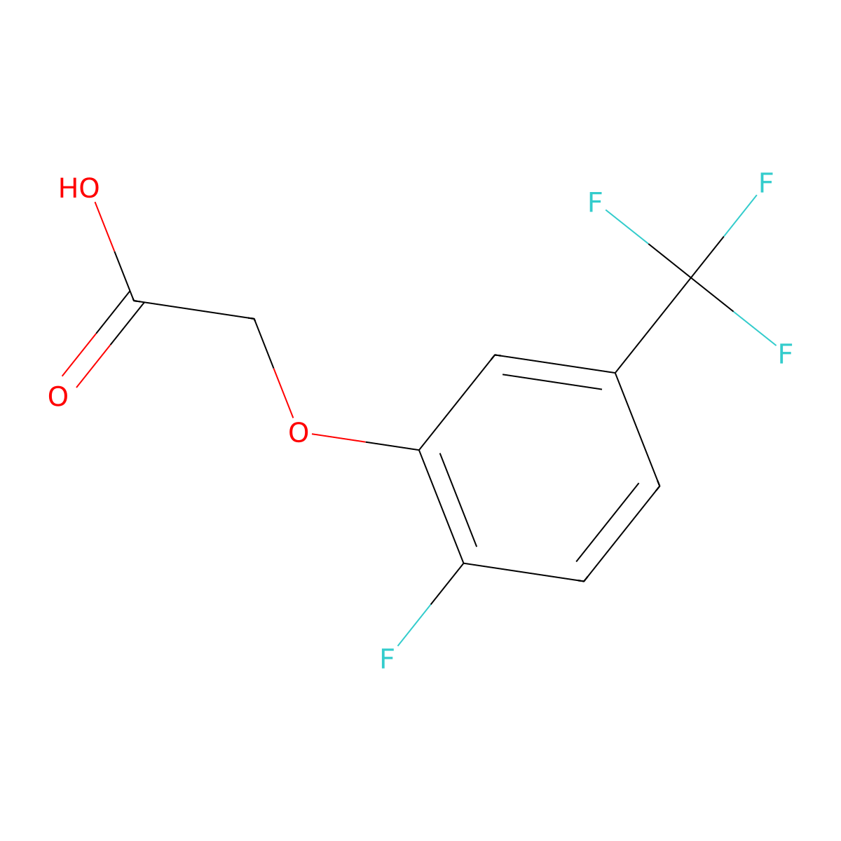 2-[2-Fluoro-5-(trifluoromethyl)phenoxy]acetic acid molecular structure, CAS 1539967-37-7