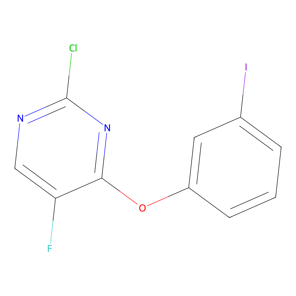 2-Chloro-5-fluoro-4-(3-iodophenoxy)pyrimidine molecular structure, CAS 1539987-34-2