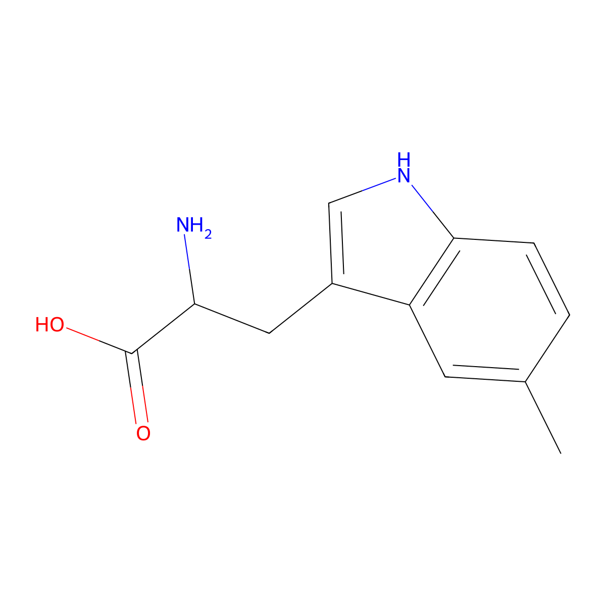L-5-Methyltryptophan molecular structure, CAS 154-06-3