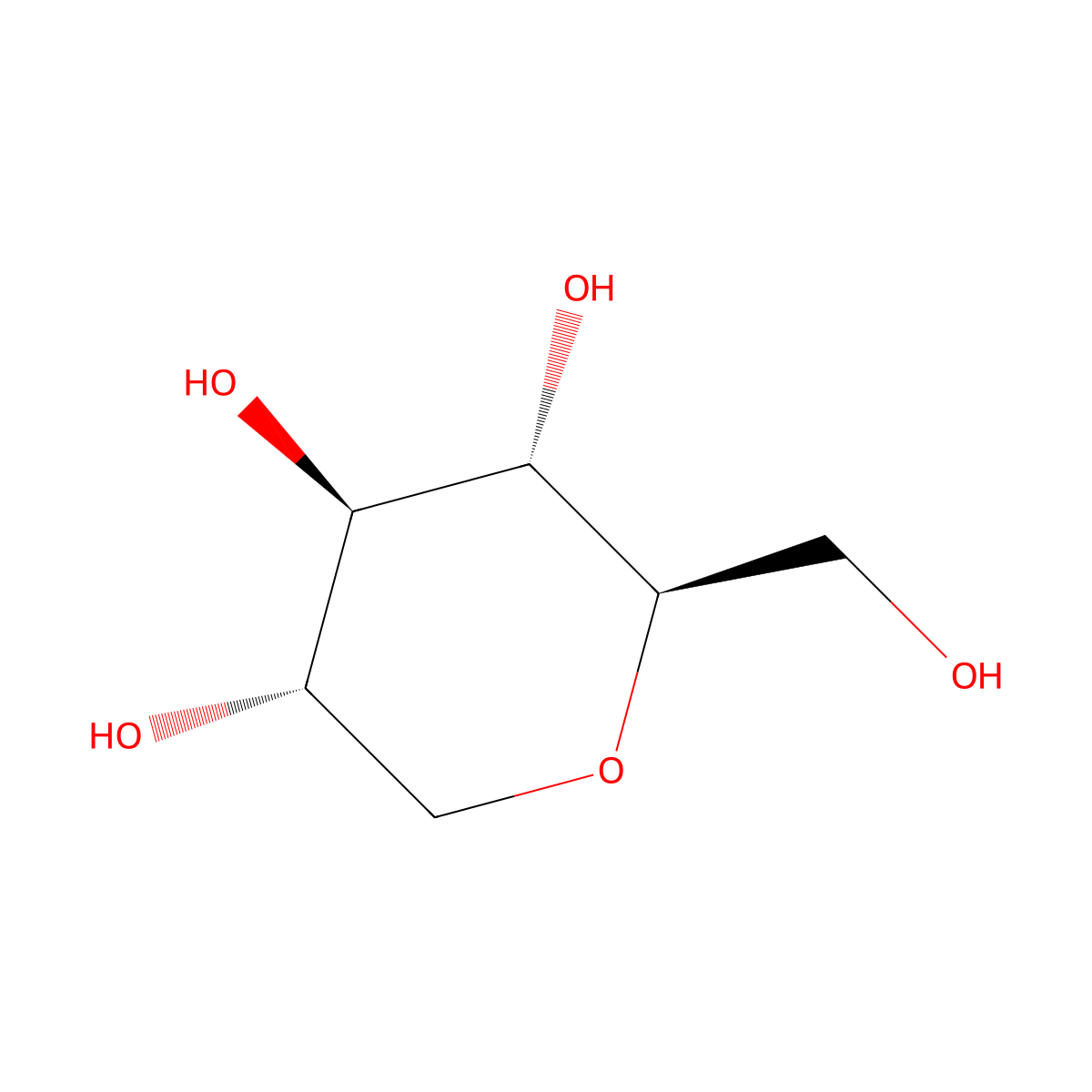 1,5-Anhydroglucitol molecular structure, CAS 154-58-5