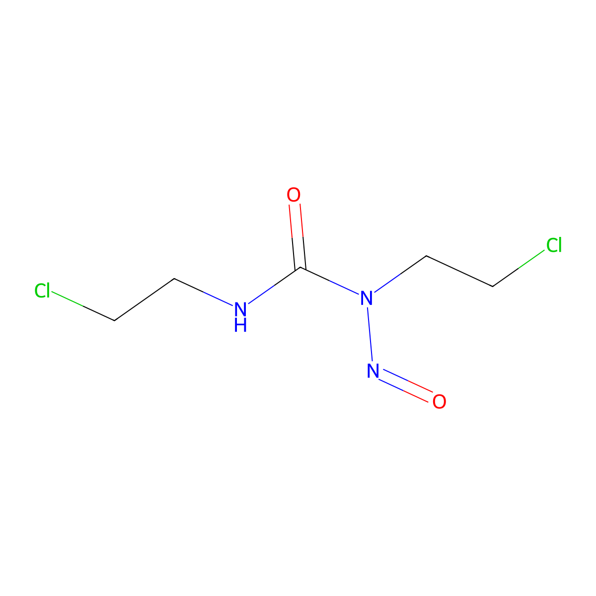 Carmustine molecular structure, CAS 154-93-8