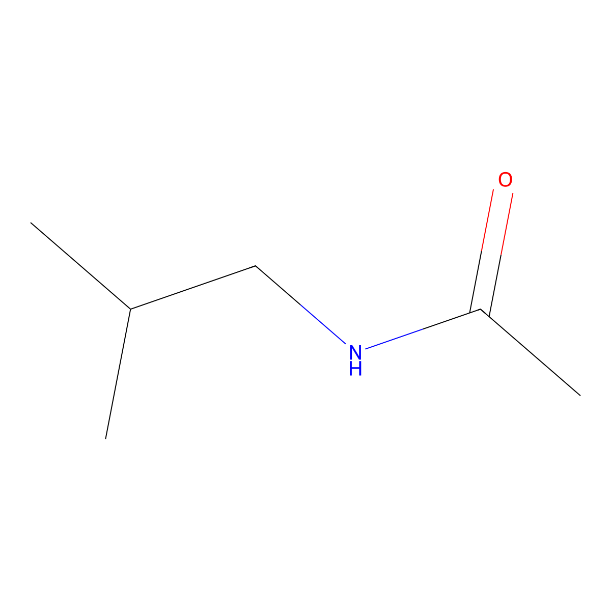 N-Isobutylacetamide molecular structure, CAS 1540-94-9