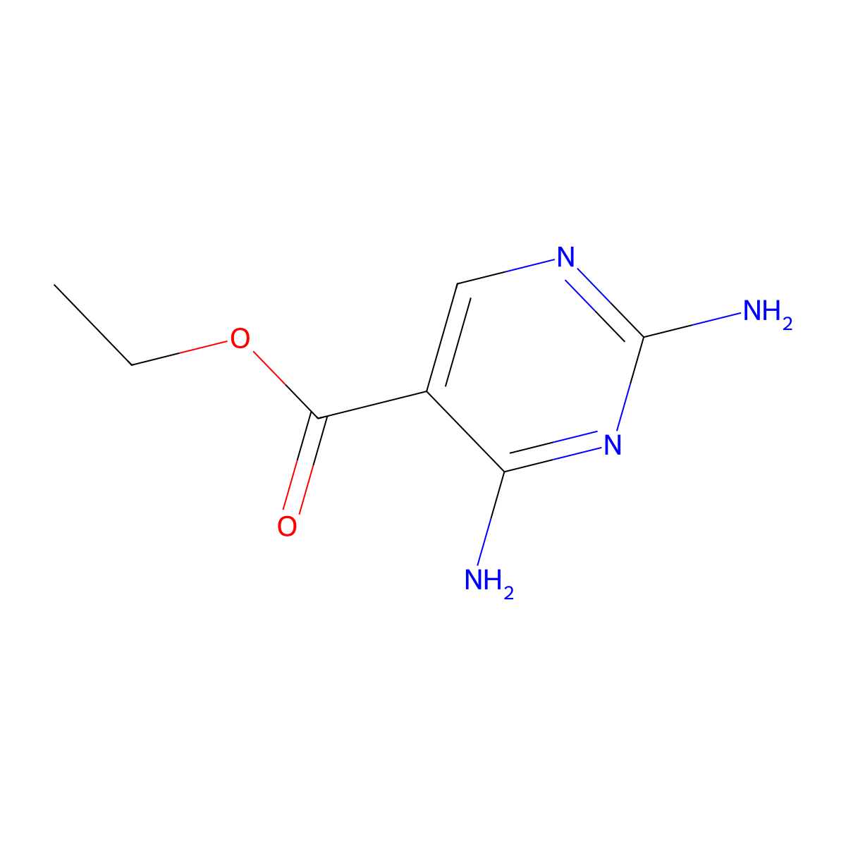 Ethyl 2,4-diaminopyrimidine-5-carboxylate molecular structure, CAS 15400-54-1