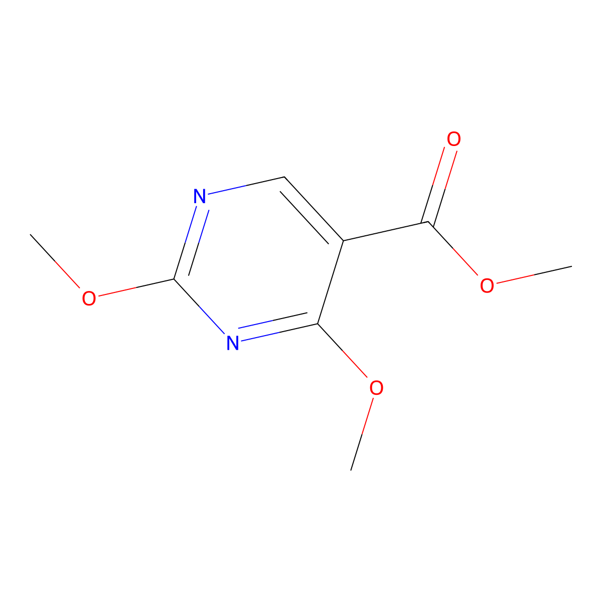Methyl 2,4-dimethoxypyrimidine-5-carboxylate molecular structure, CAS 15400-58-5