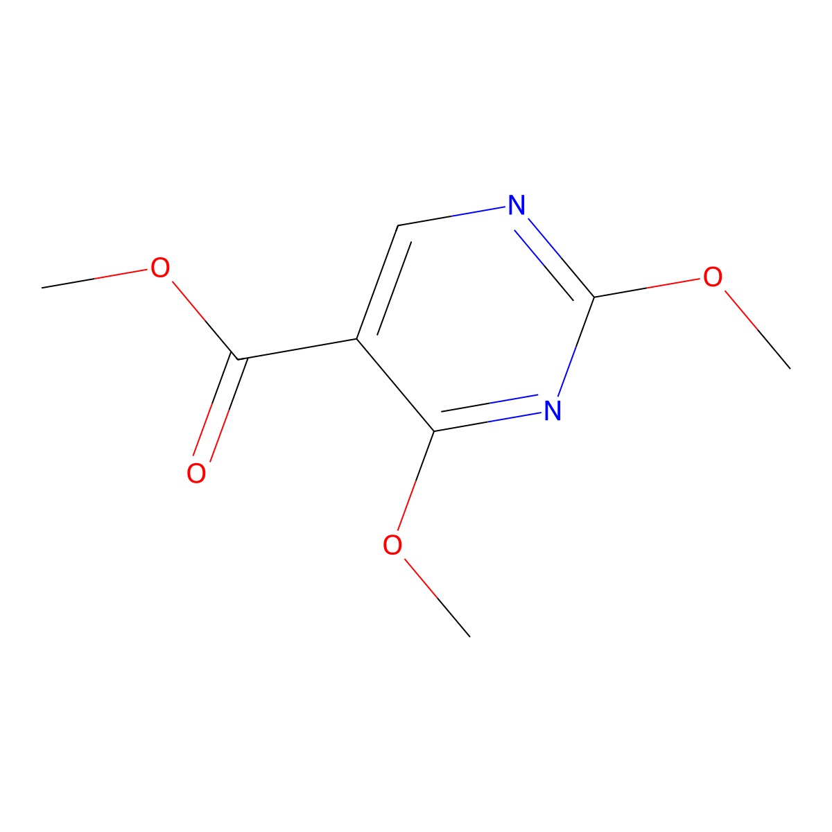 Methyl 2,4-dimethoxypyrimidine-5-carboxylate molecular structure, CAS 15400-58-5