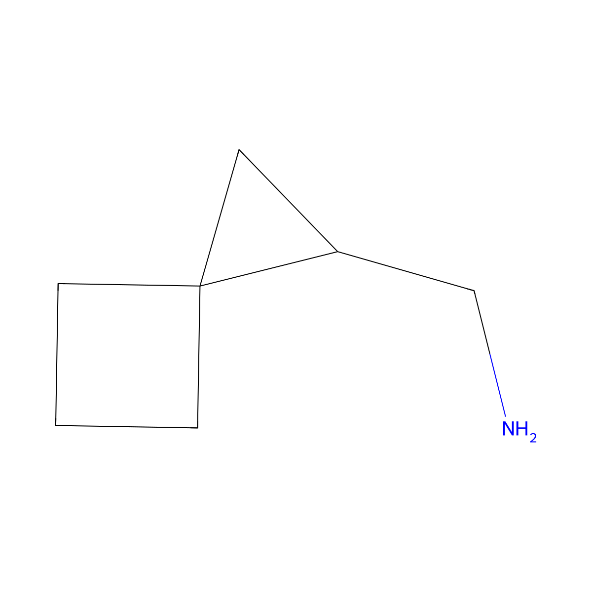 1-(Spiro(2.3)hexan-1-yl)methanamine molecular structure, CAS 1540020-17-4