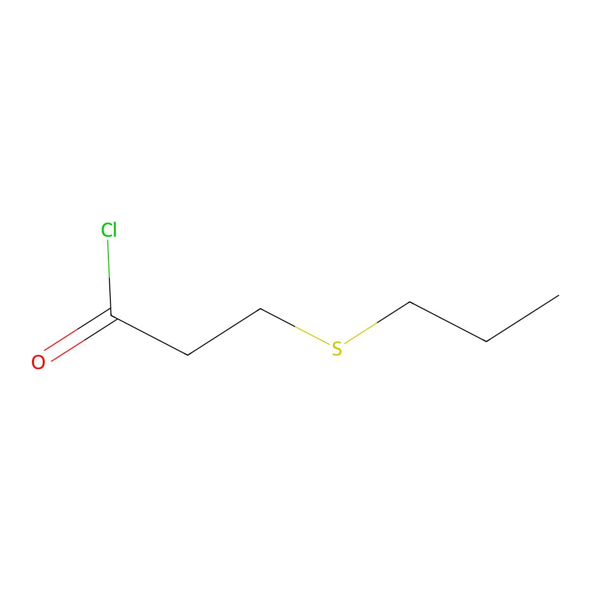3-(Propylsulfanyl)propanoyl chloride molecular structure, CAS 1540023-27-5