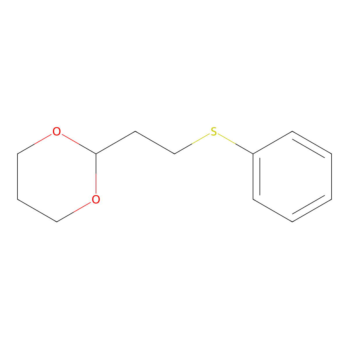 2-(2-(Phenylthio)ethyl)-1,3-dioxane molecular structure, CAS 1540026-23-0