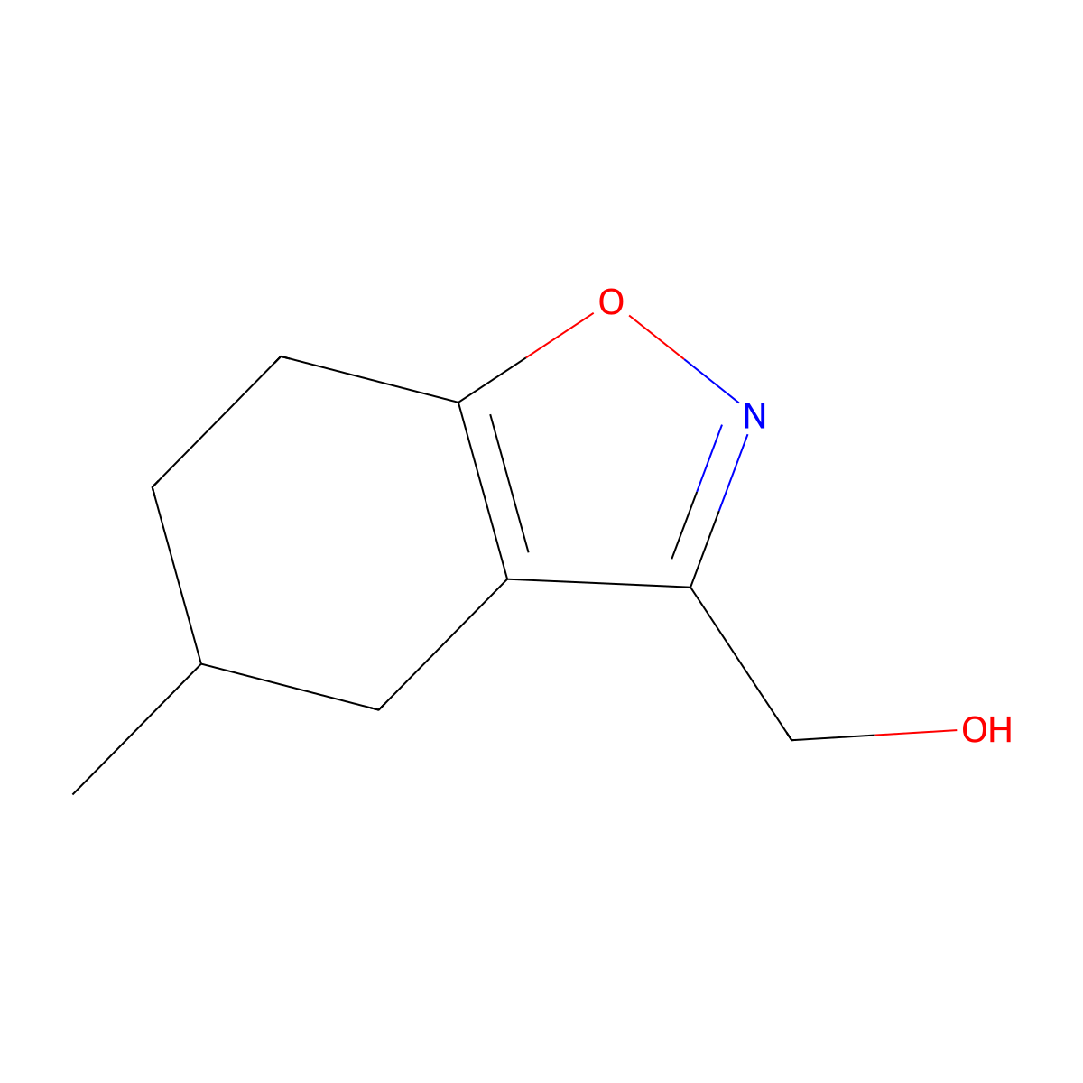 (5-Methyl-4,5,6,7-tetrahydro-1,2-benzoxazol-3-yl)methanol molecular structure, CAS 1540028-23-6