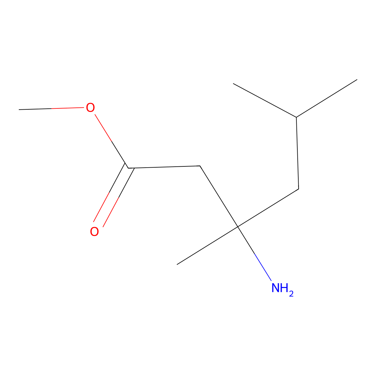 Methyl 3-amino-3,5-dimethylhexanoate molecular structure, CAS 1540043-21-7