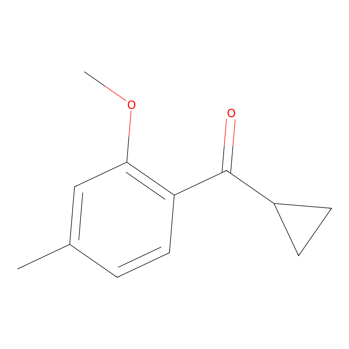 Cyclopropyl(2-methoxy-4-methylphenyl)methanone molecular structure, CAS 1540043-86-4