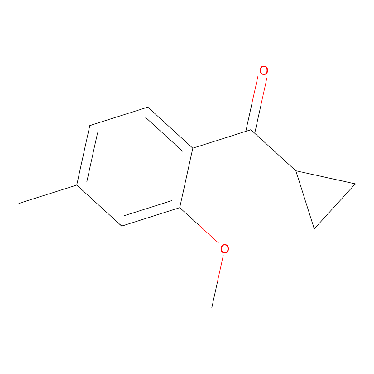 Cyclopropyl(2-methoxy-4-methylphenyl)methanone molecular structure, CAS 1540043-86-4