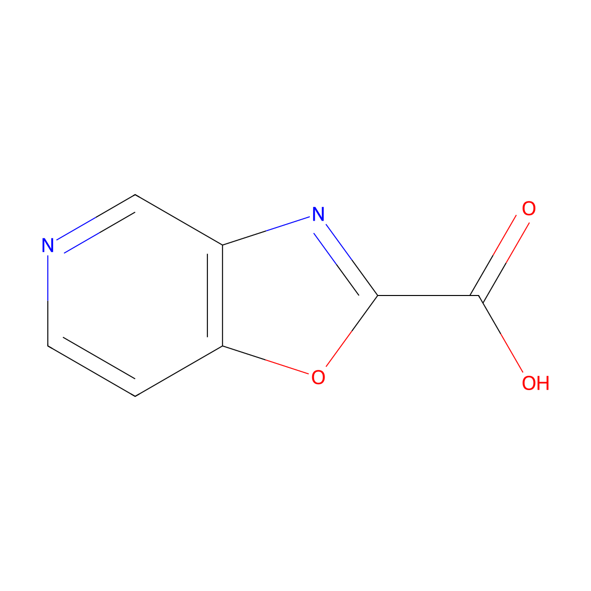 [1,3]Oxazolo[4,5-c]pyridine-2-carboxylic acid molecular structure, CAS 1540070-25-4