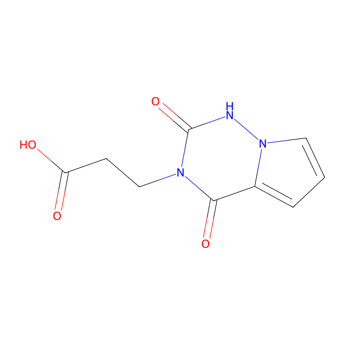 3-(2,4-Dioxo-1,2-dihydropyrrolo[2,1-f][1,2,4]triazin-3(4H)-yl)propanoic acid molecular structure, CAS 1540083-27-9