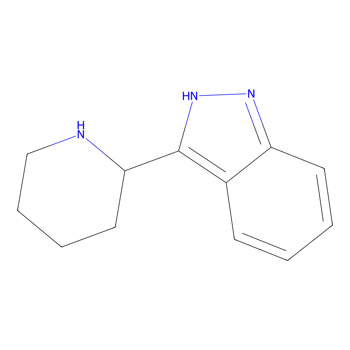 3-(piperidin-2-yl)-1H-indazole molecular structure, CAS 1540083-50-8