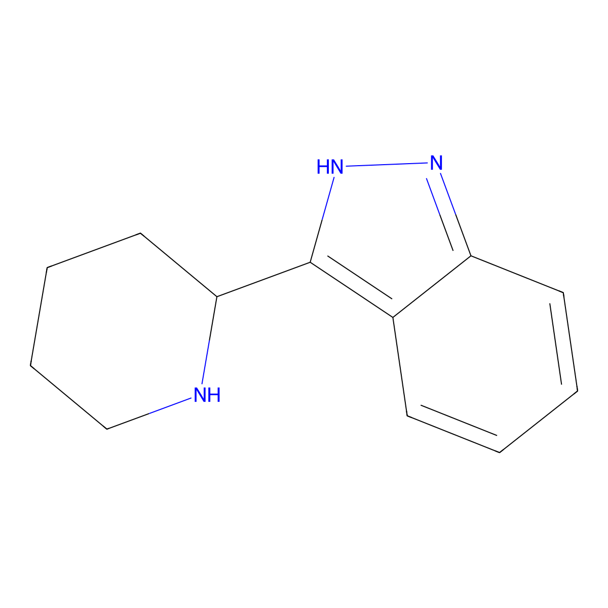 3-(piperidin-2-yl)-1H-indazole molecular structure, CAS 1540083-50-8