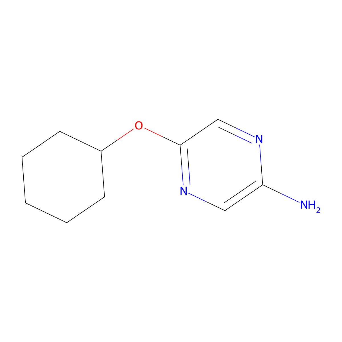 5-(Cyclohexyloxy)pyrazin-2-amine molecular structure, CAS 1540087-12-4