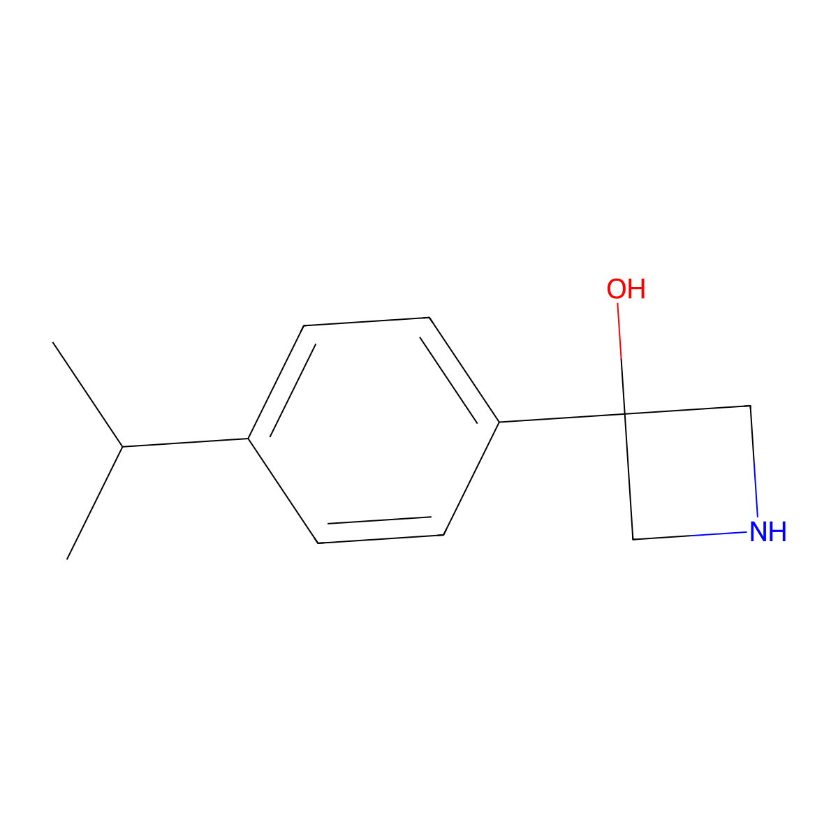 3-(4-Isopropylphenyl)azetidin-3-ol molecular structure, CAS 1540089-05-1