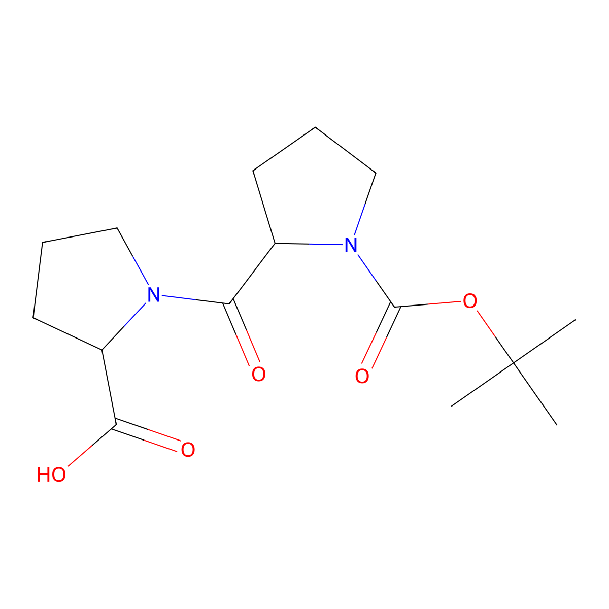 Boc-Pro-Pro-OH molecular structure, CAS 15401-08-8