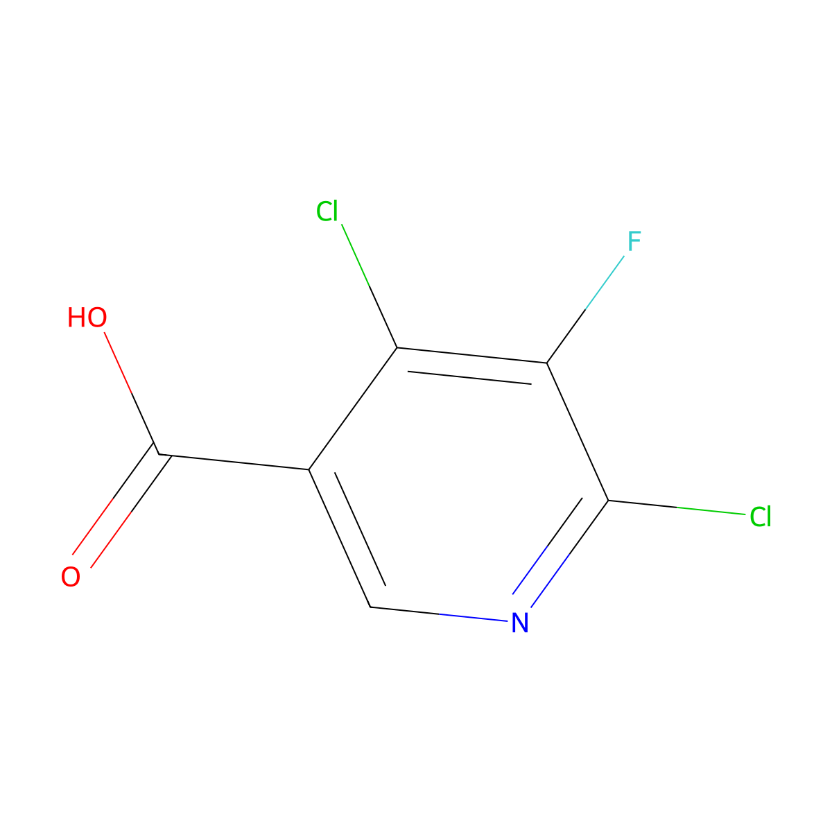 4,6-Dichloro-5-fluoropyridine-3-carboxylic acid molecular structure, CAS 154012-18-7