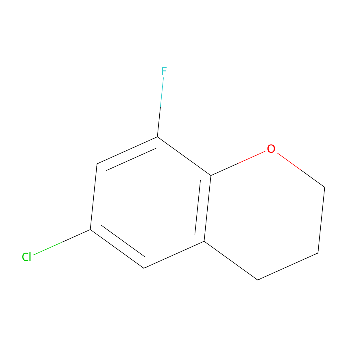 6-Chloro-8-fluorochroman molecular structure, CAS 1540127-06-7