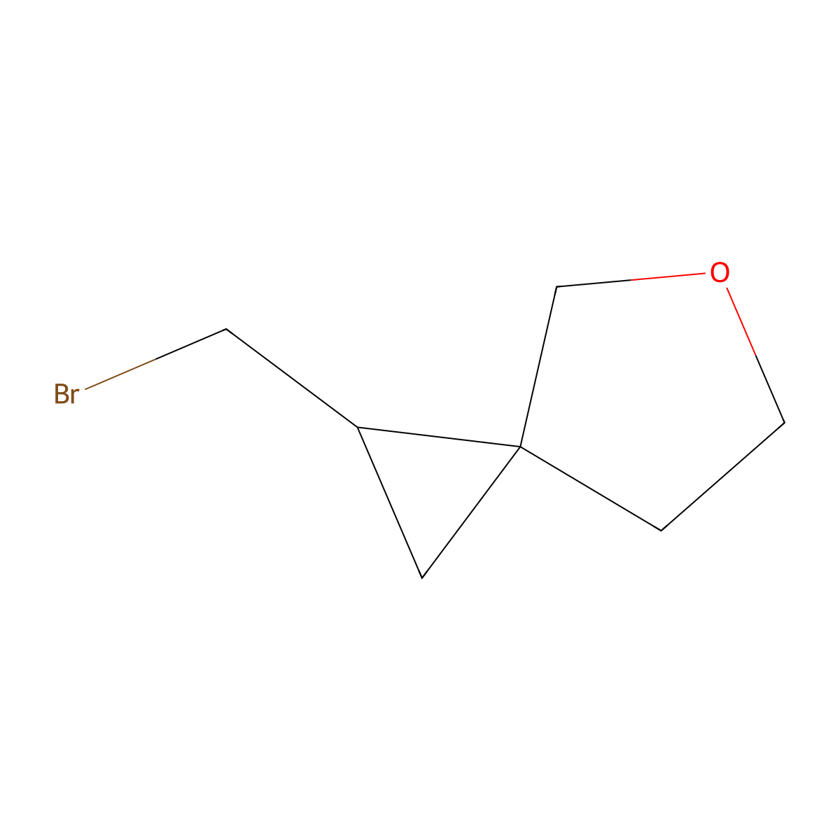 1-(Bromomethyl)-5-oxaspiro(2.4)heptane molecular structure, CAS 1540129-13-2