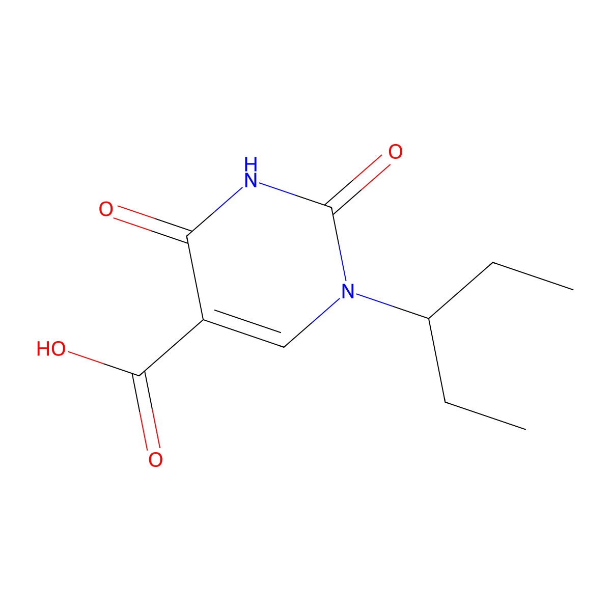 2,4-Dioxo-1-(pentan-3-yl)-1,2,3,4-tetrahydropyrimidine-5-carboxylic acid molecular structure, CAS 1540137-33-4