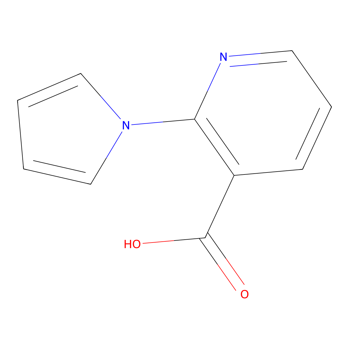 2-(1H-pyrrol-1-yl)pyridine-3-carboxylic acid molecular structure, CAS 154014-05-8