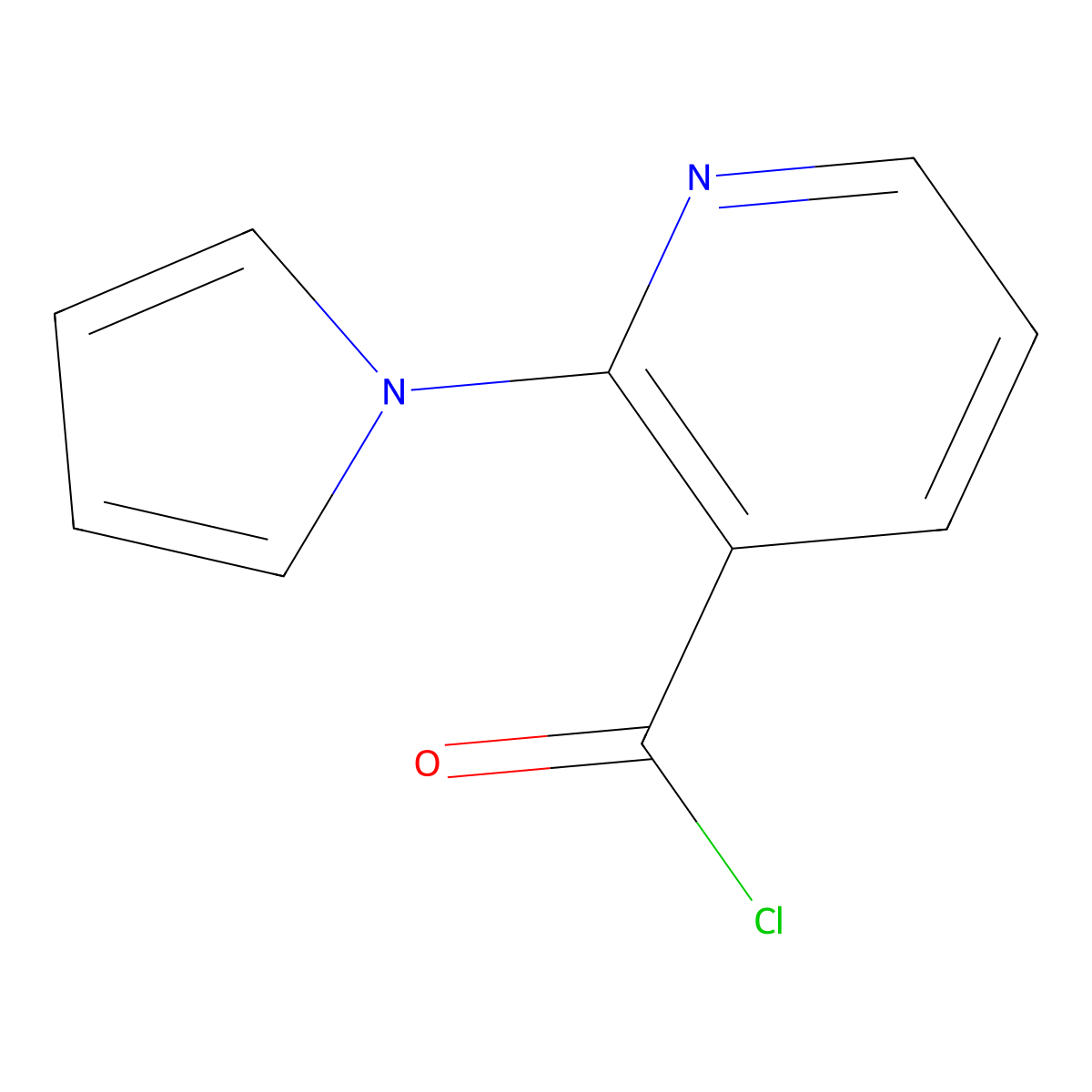 2-(1H-Pyrrol-1-yl)-3-pyridinecarbonyl chloride molecular structure, CAS 154014-06-9