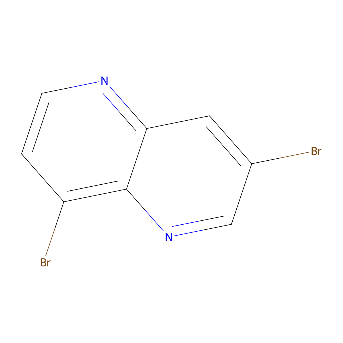 3,8-Dibromo-1,5-naphthyridine molecular structure, CAS 154015-16-4
