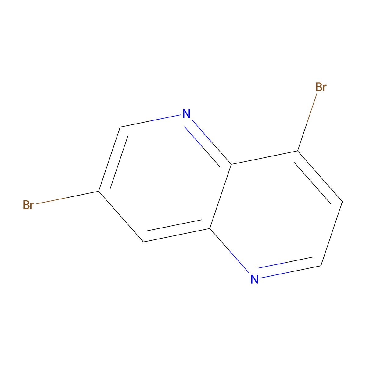 3,8-Dibromo-1,5-naphthyridine molecular structure, CAS 154015-16-4