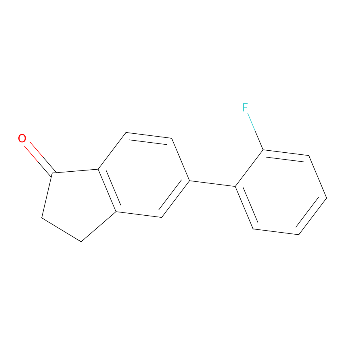 5-(2-Fluorophenyl)-2,3-dihydro-1H-inden-1-one molecular structure, CAS 154015-38-0