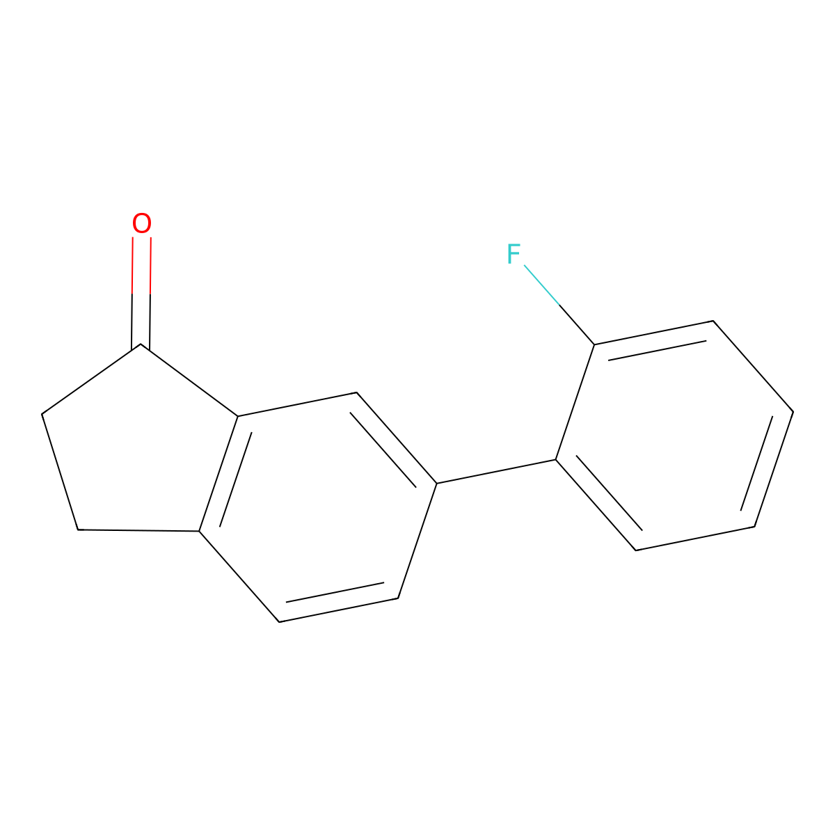6-(2-Fluorophenyl)-2,3-dihydro-1H-inden-1-one molecular structure, CAS 154015-39-1