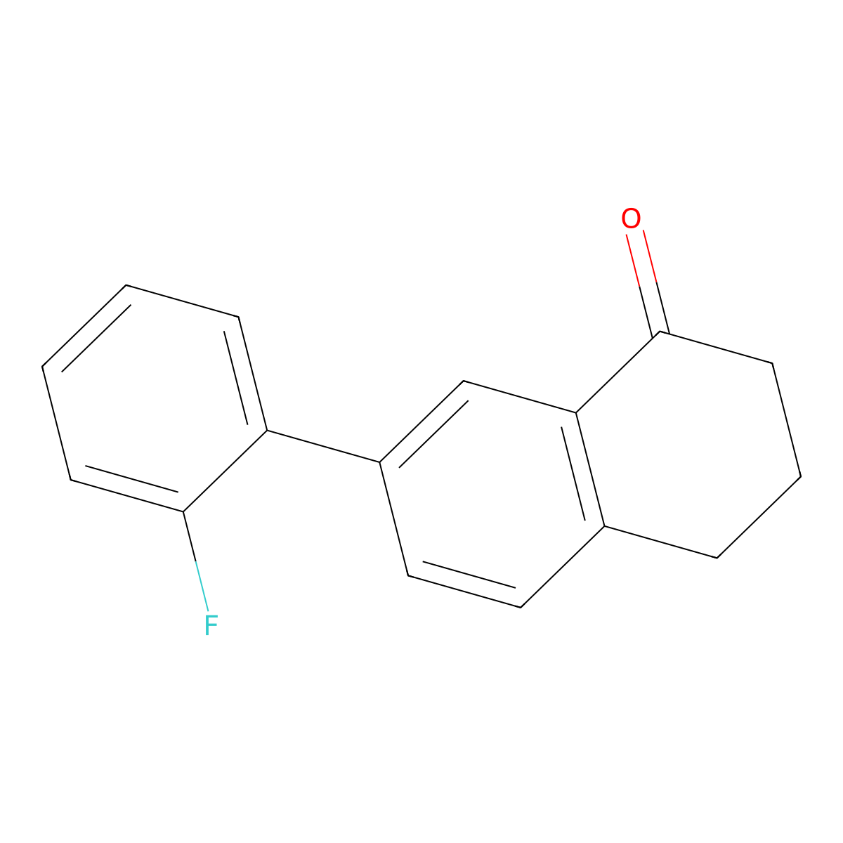7-(2-fluorophenyl)-3,4-dihydro-2H-naphthalen-1-one molecular structure, CAS 154015-44-8