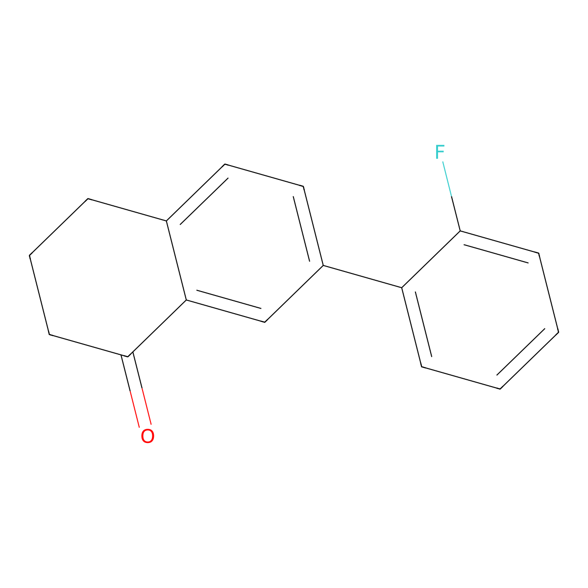 7-(2-fluorophenyl)-3,4-dihydro-2H-naphthalen-1-one molecular structure, CAS 154015-44-8