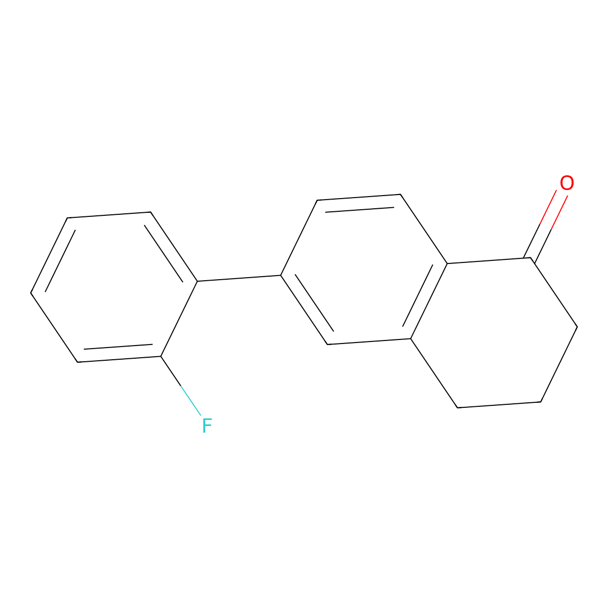 6-(2-Fluorophenyl)-3,4-dihydronaphthalen-1(2H)-one molecular structure, CAS 154015-46-0