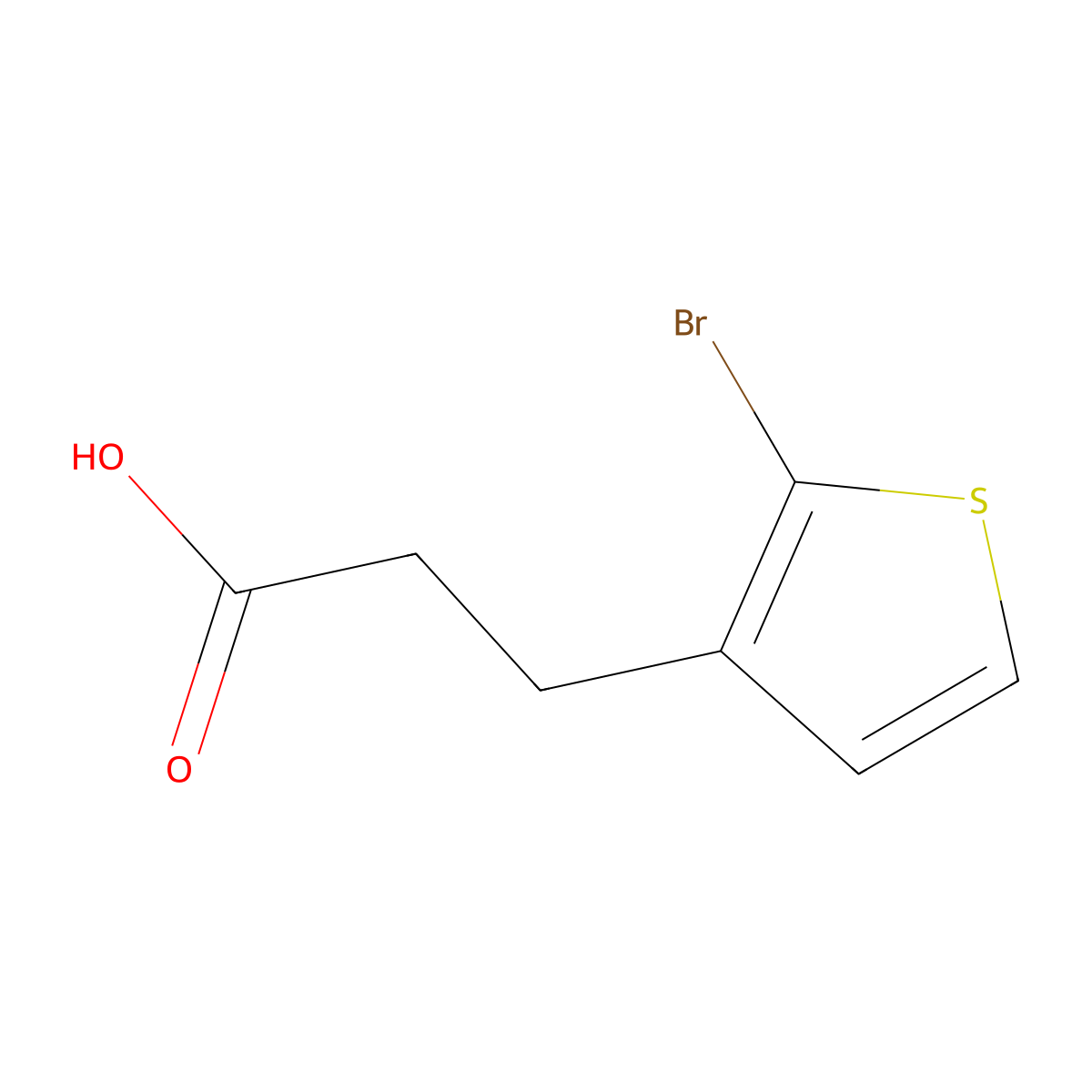 3-(2-Bromothiophen-3-yl)propanoic acid molecular structure, CAS 1540152-03-1