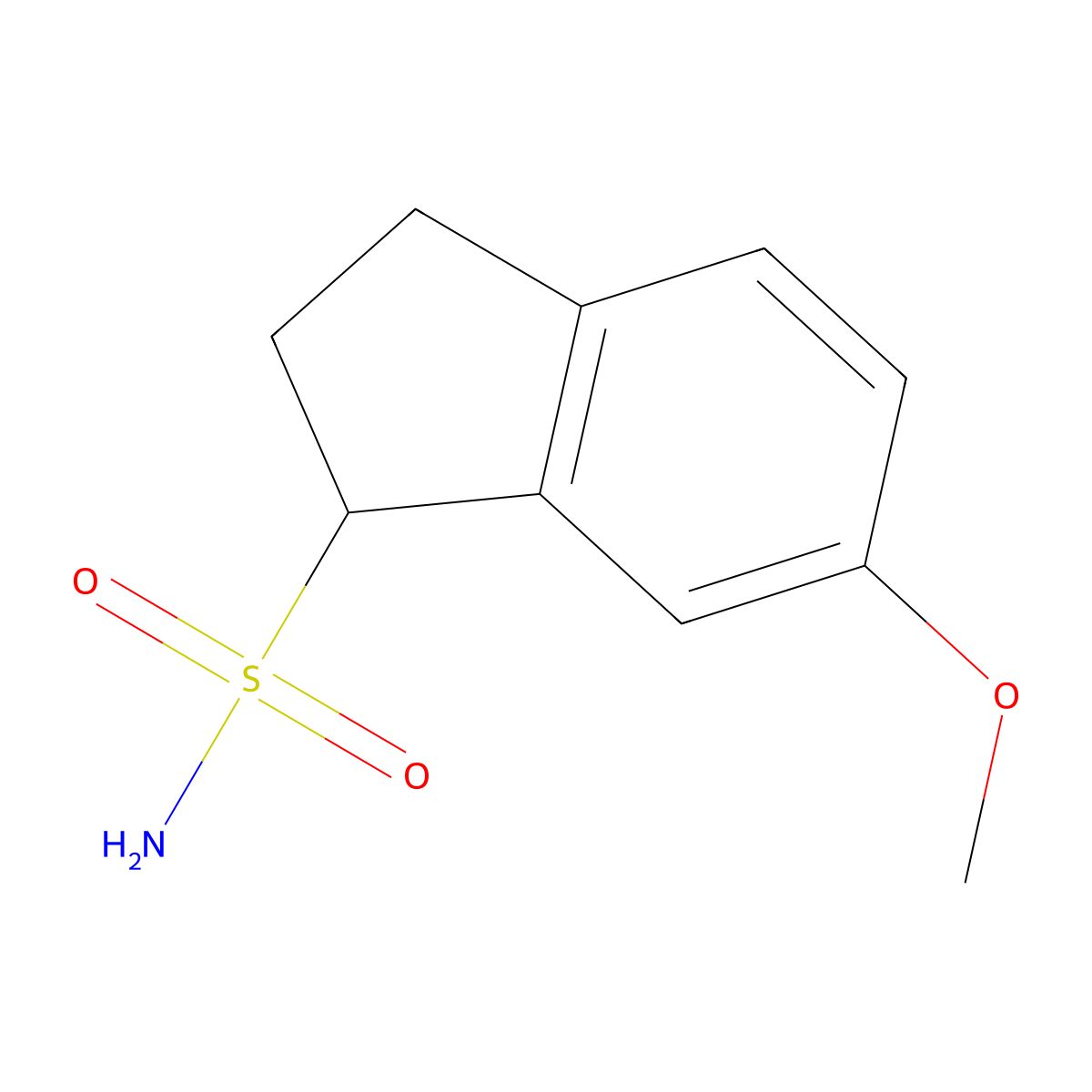 6-Methoxy-2,3-dihydro-1h-indene-1-sulfonamide molecular structure, CAS 1540156-98-6