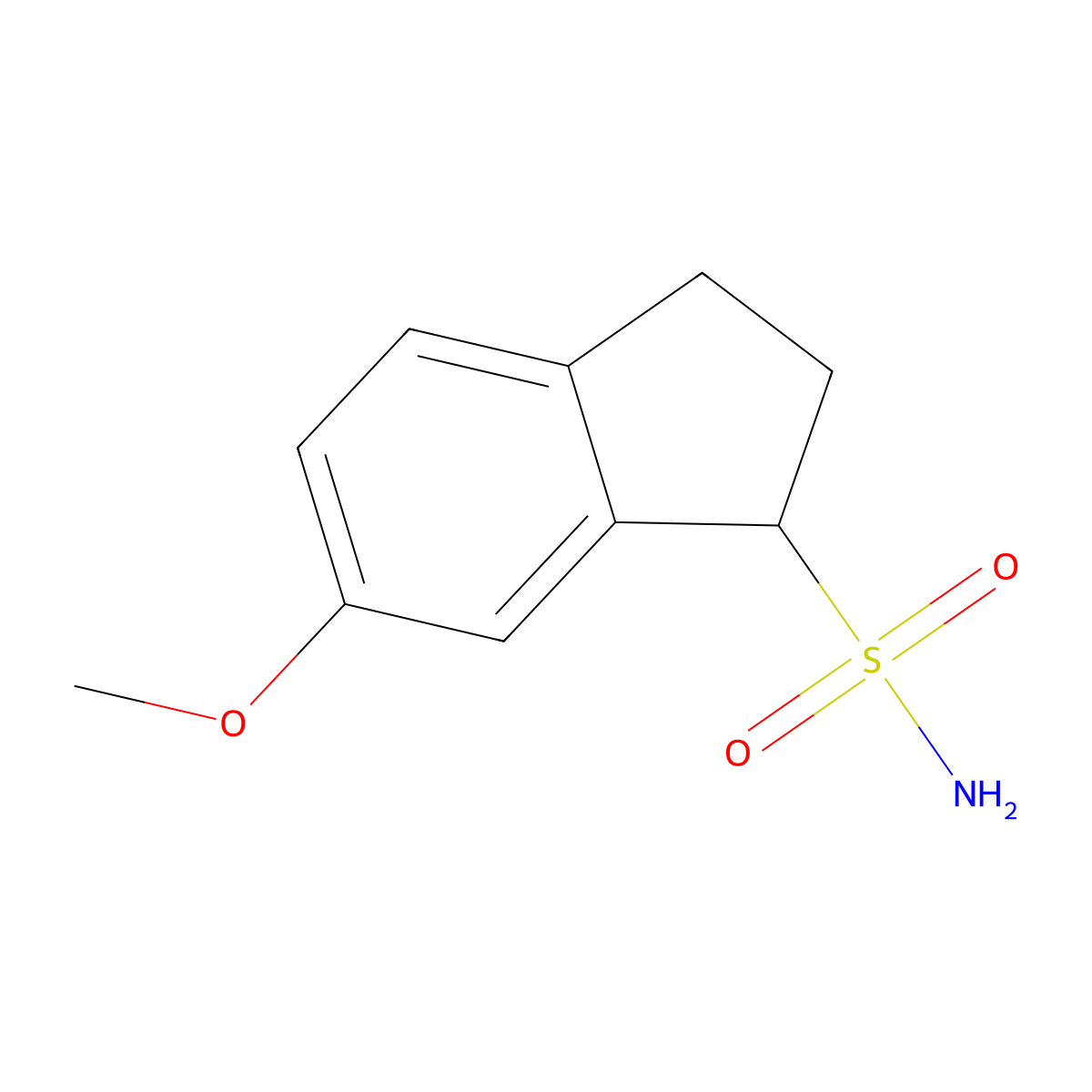6-Methoxy-2,3-dihydro-1h-indene-1-sulfonamide molecular structure, CAS 1540156-98-6