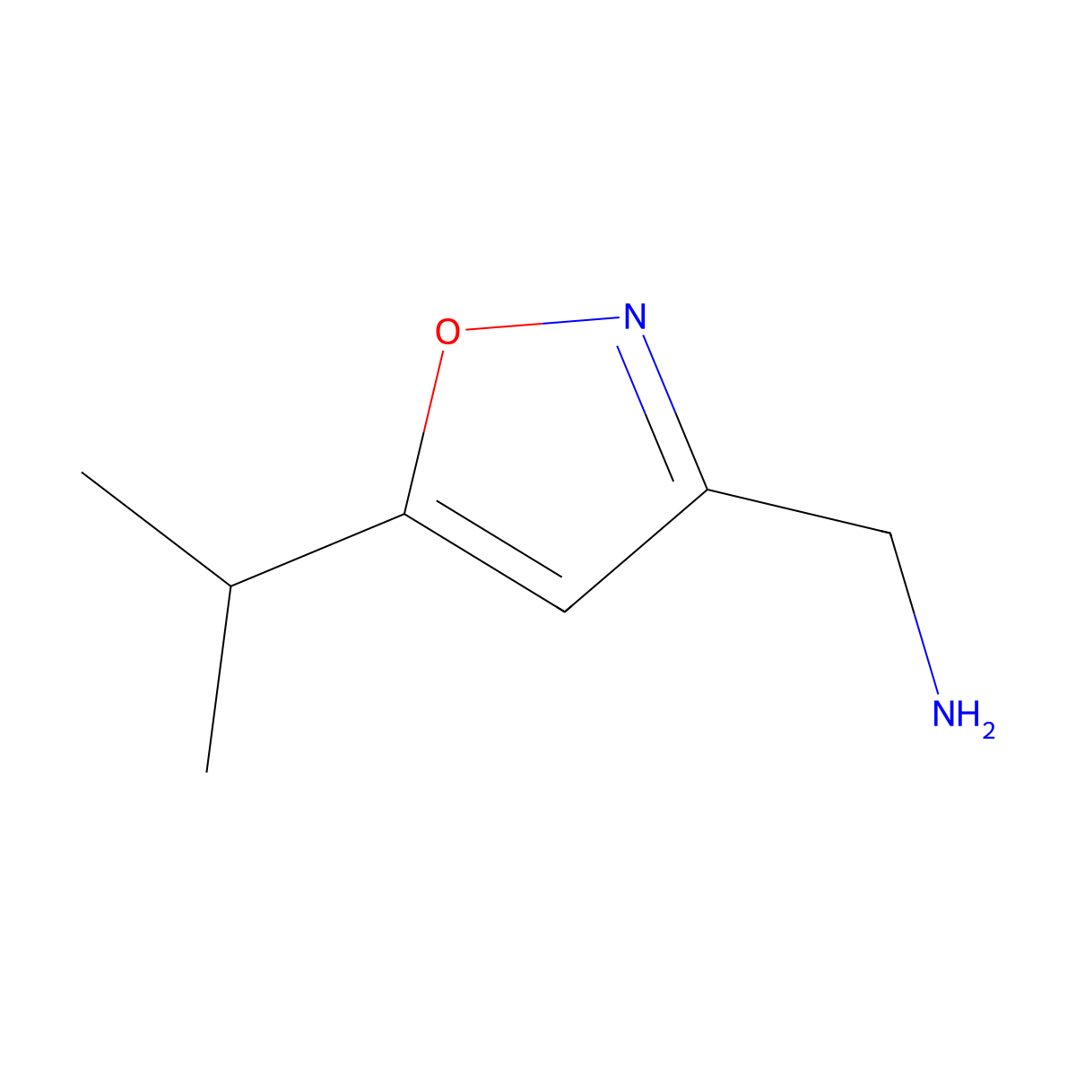 5-(1-Methylethyl)-3-isoxazolemethanamine molecular structure, CAS 154016-49-6