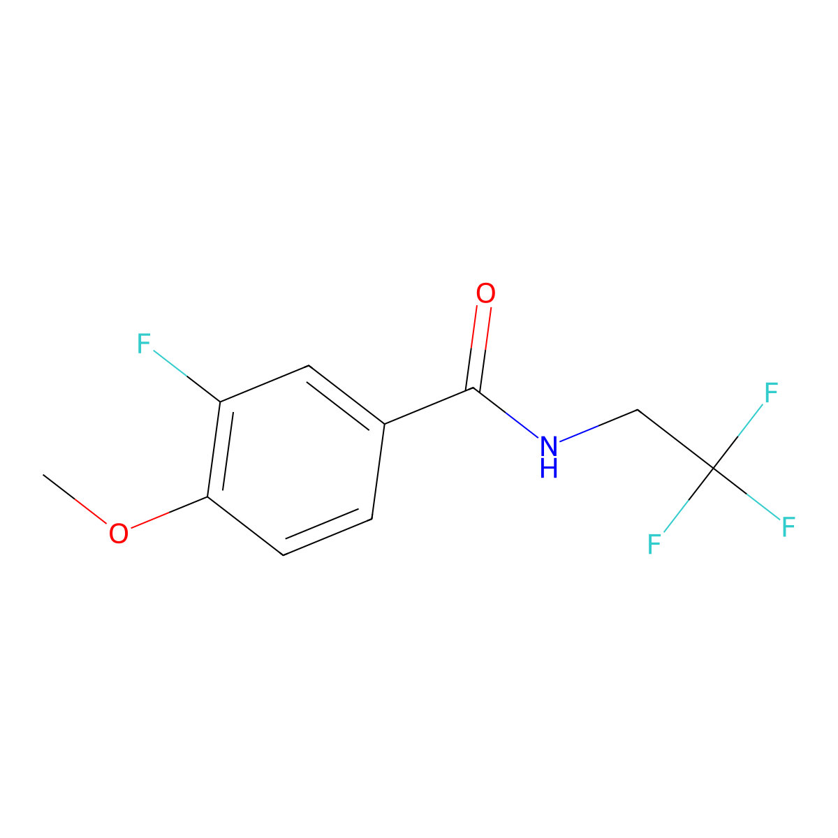 3-Fluoro-4-methoxy-N-(2,2,2-trifluoroethyl)benzamide molecular structure, CAS 1540173-61-2