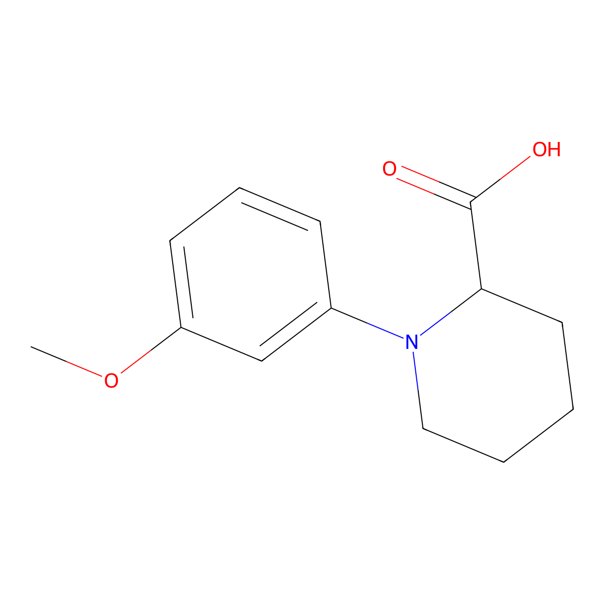 1-(3-Methoxyphenyl)piperidine-2-carboxylic acid molecular structure, CAS 1540181-14-3