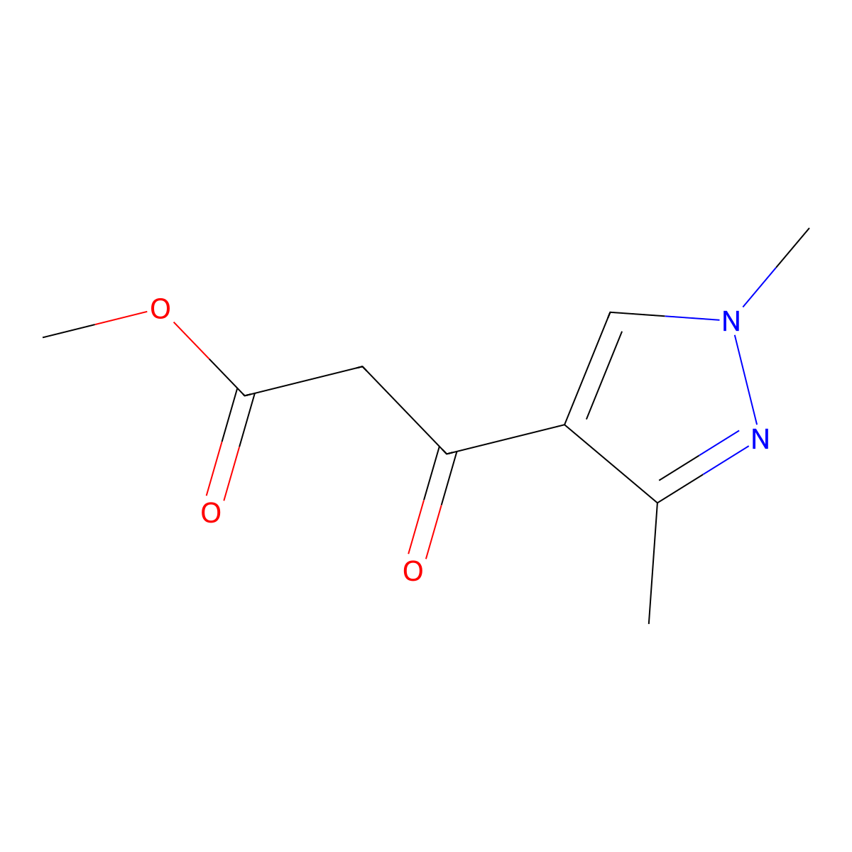Methyl 3-(1,3-dimethyl-1h-pyrazol-4-yl)-3-oxopropanoate molecular structure, CAS 1540187-45-8