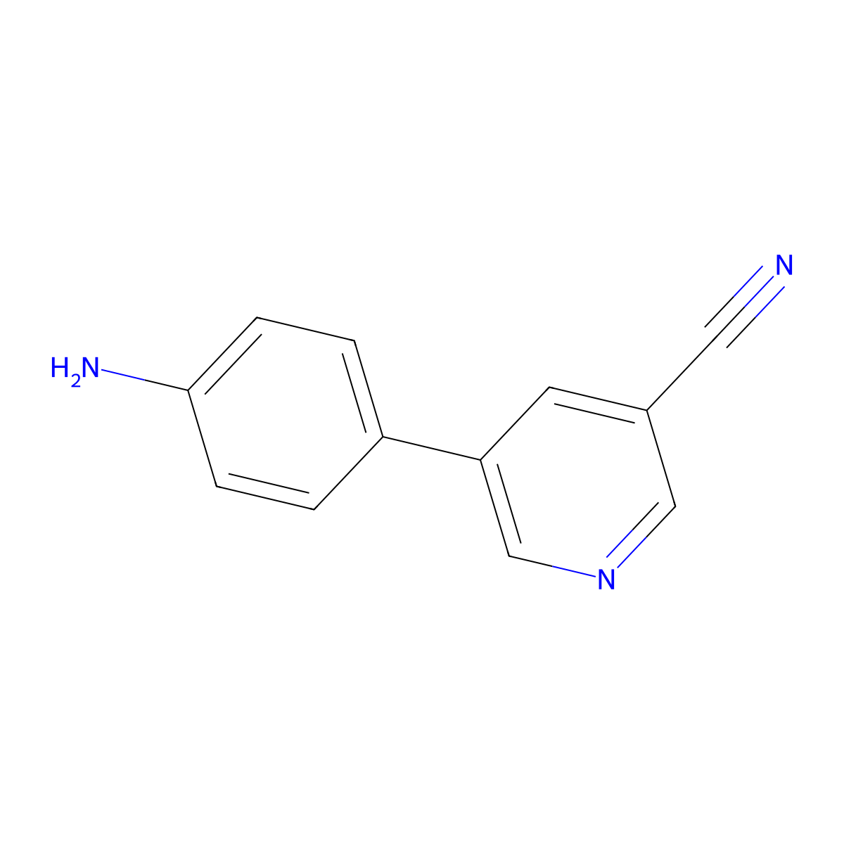 5-(4-Aminophenyl)nicotinonitrile molecular structure, CAS 1540191-40-9