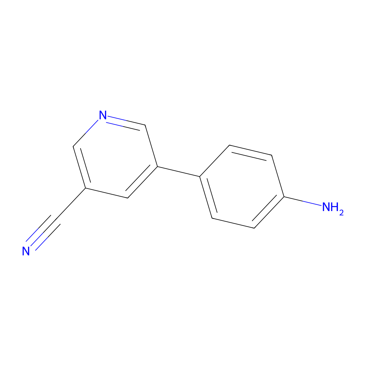 5-(4-Aminophenyl)nicotinonitrile molecular structure, CAS 1540191-40-9