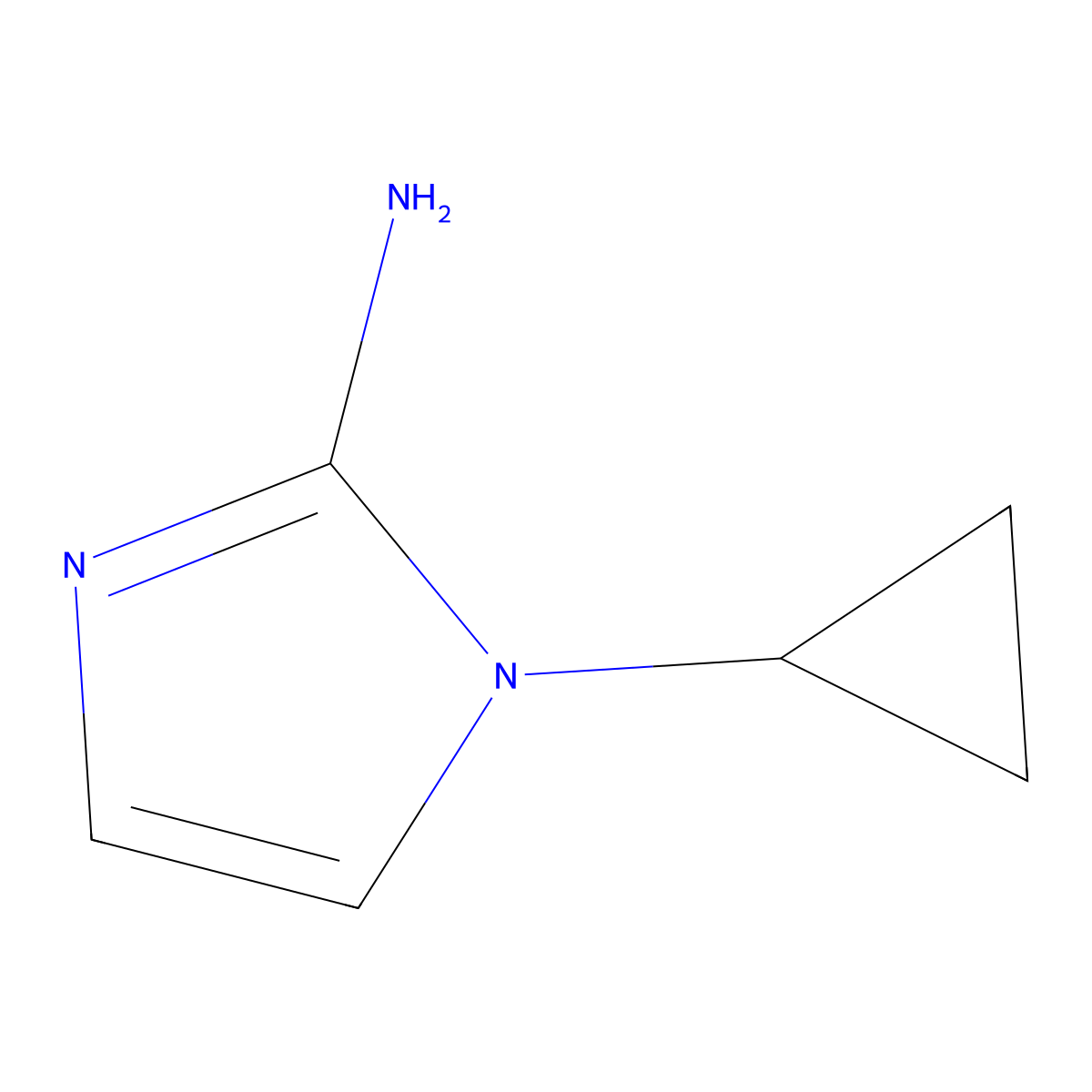 1-cyclopropyl-1H-imidazol-2-amine molecular structure, CAS 1540194-36-2