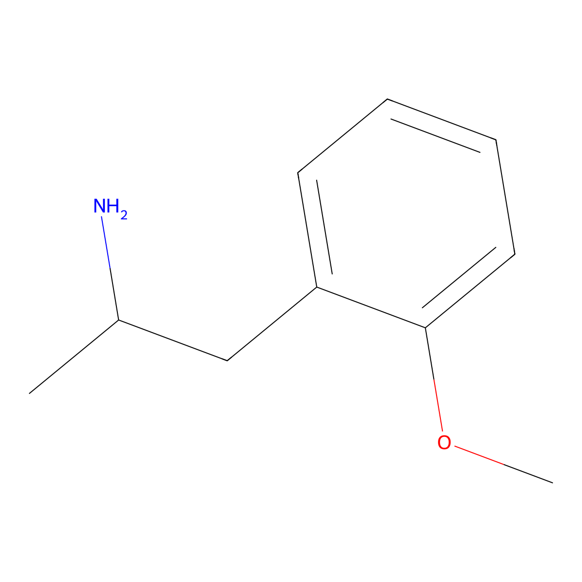 2-Methoxyamphetamine molecular structure, CAS 15402-84-3