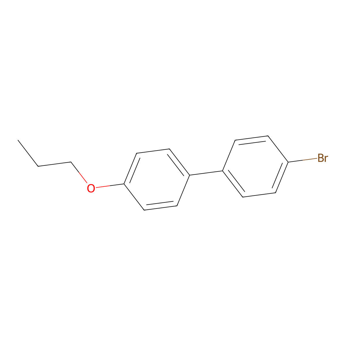 4-Bromo-4'-propoxy-1,1'-biphenyl molecular structure, CAS 154020-02-7