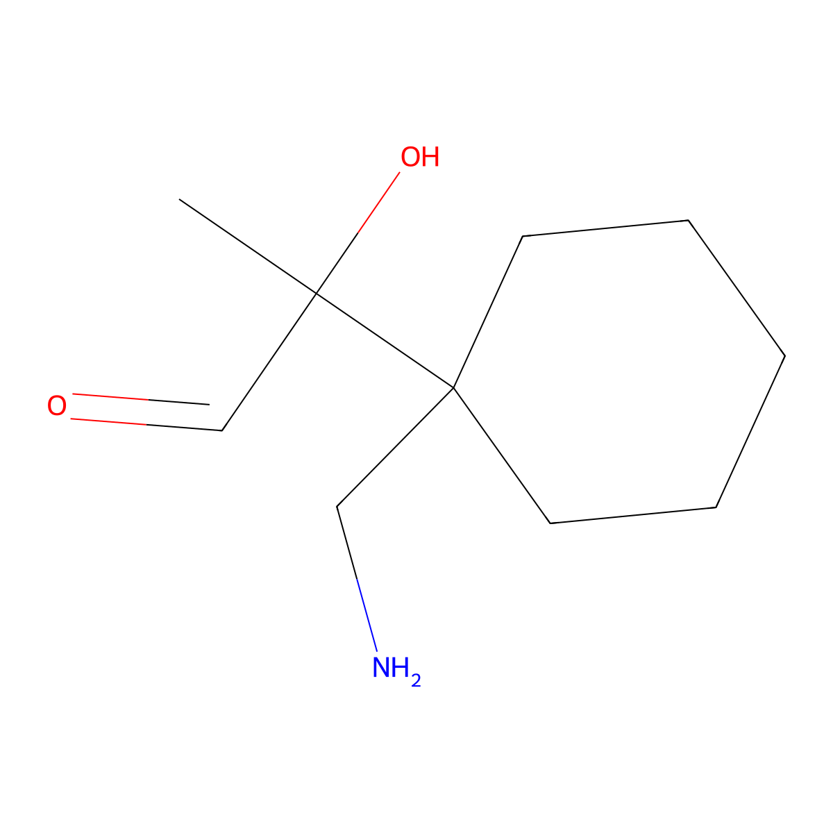 2-[1-(Aminomethyl)cyclohexyl]-2-hydroxypropanal molecular structure, CAS 1540201-44-2