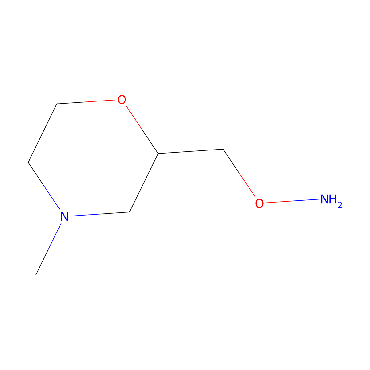 O-[(4-methylmorpholin-2-yl)methyl]hydroxylamine molecular structure, CAS 1540203-63-1